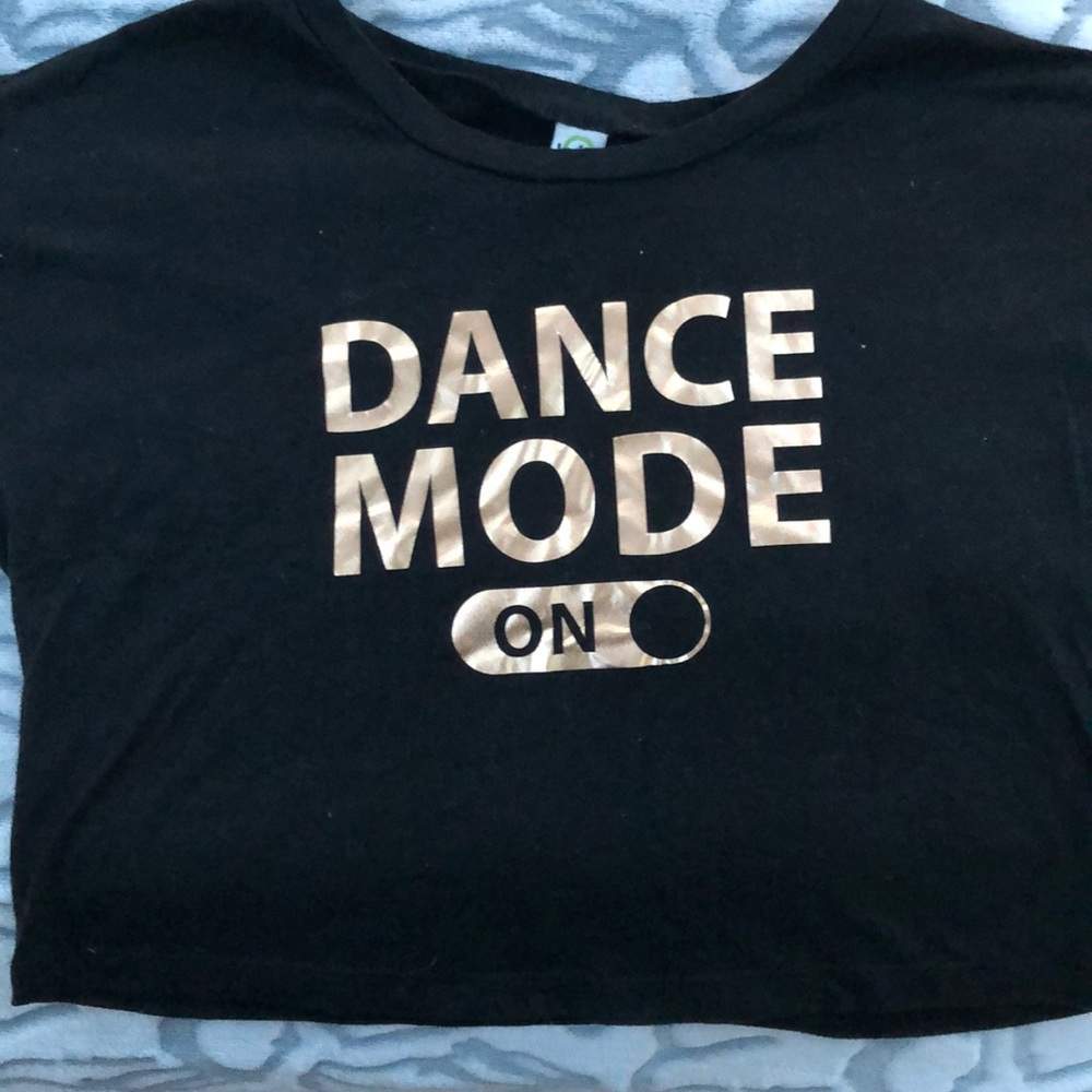 Black and gold crop top